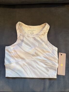 NWT. Harmony Balance Neutral/Pastel Tie-Dye Athletic Crop Tank/Sports Bra